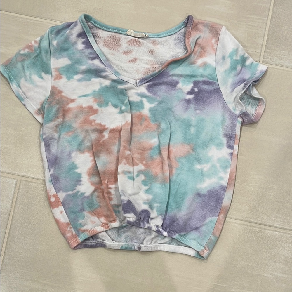 Tie-Dye V-Neck Women's Top